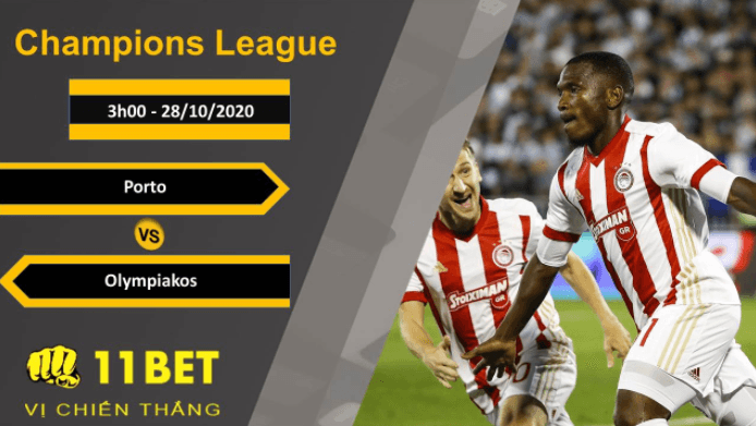 11BET Soi kèo Porto vs Olympiakos, 3h00, 28/10/2020