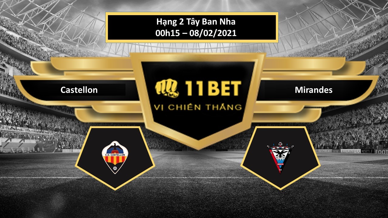 11BET Tip bóng đá Castellon vs Mirandes  ,  hôm nay 08/02/2021