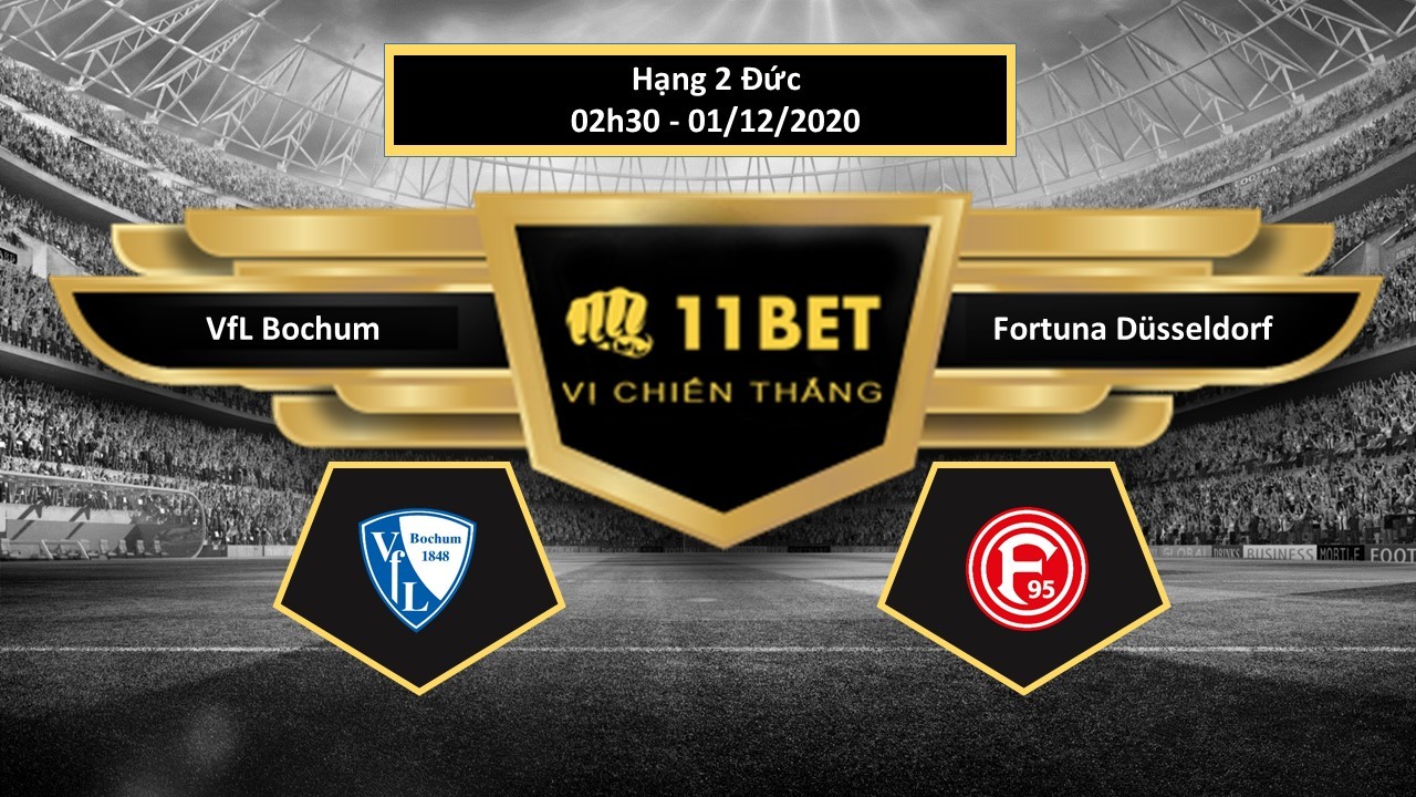 11BET Tip bóng đá VfL Bochum vs Fortuna Düsseldorf ,  hôm nay 01/12/2020