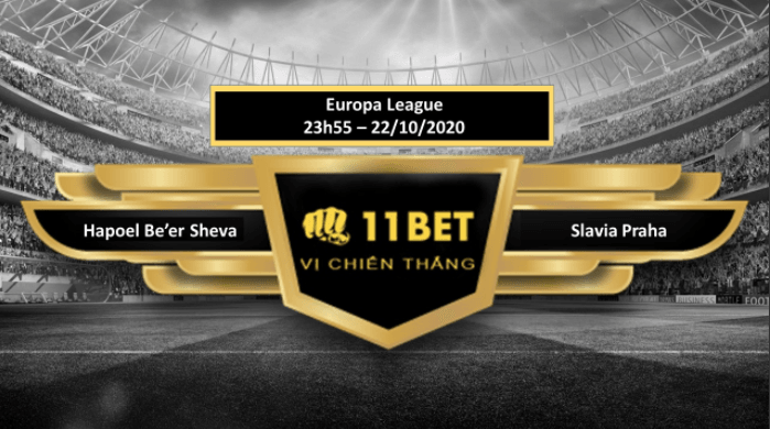 11BET Tip bóng đá Hapoel Be’er Sheva vs Slavia Praha , hôm nay 22/10/2020