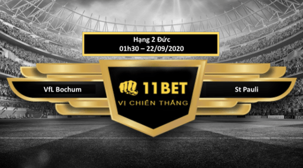 11BET Tip bóng đá  VfL Bochum vs St Pauli , hôm nay 22/09/2020