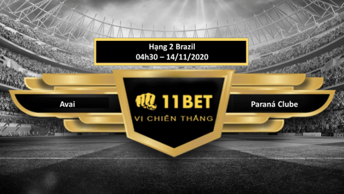 11BET Tip bóng đá Avai vs Paraná Clube , hôm nay 14/11/2020