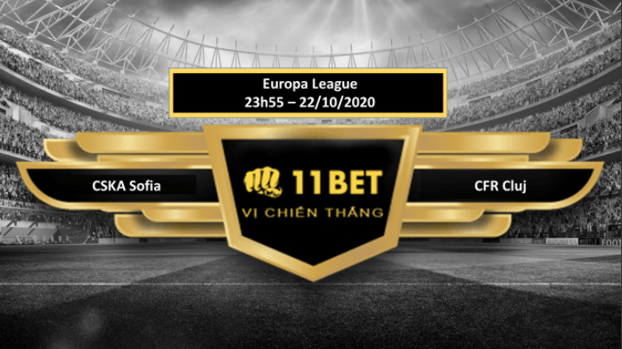 11BET Tip bóng đá CSKA Sofia vs CFR Cluj , hôm nay 22/10/2020