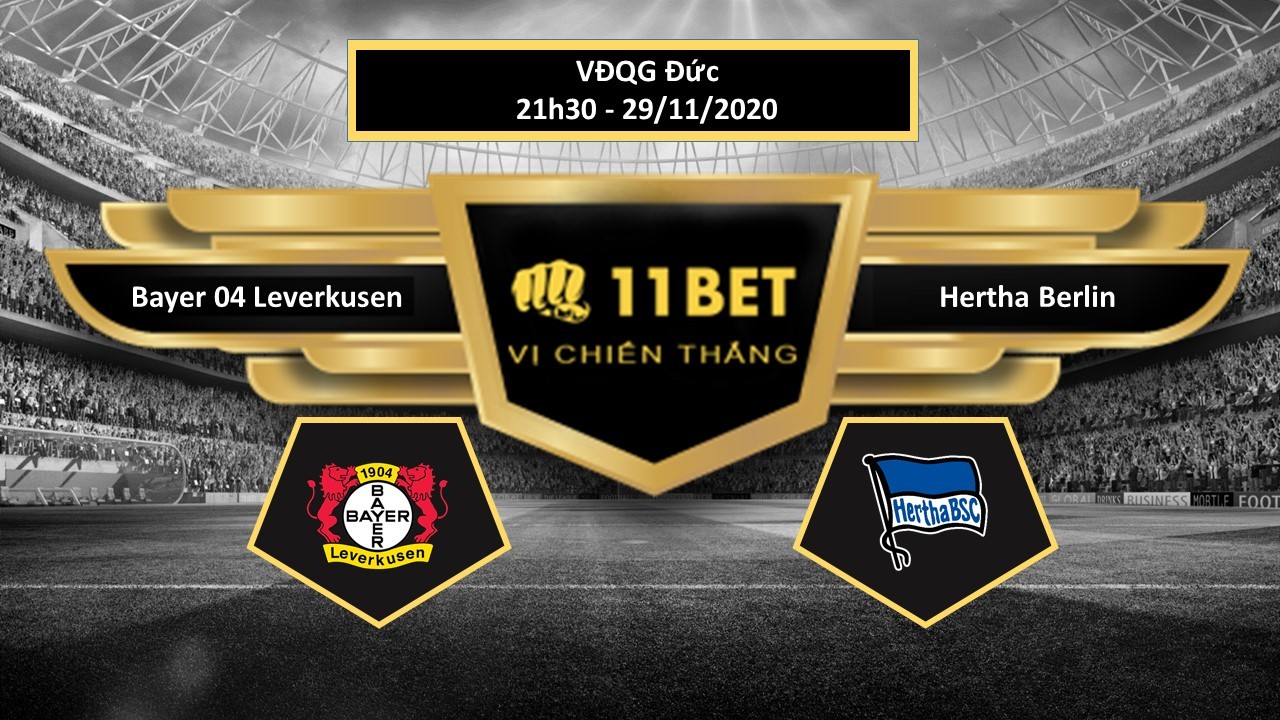 11BET Tip bóng đá  Bayer 04 Leverkusen vs Hertha Berlin , hôm nay 29/11/2020