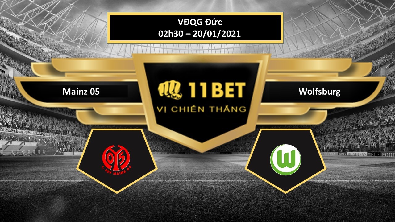 11BET Tip bóng đá Mainz 05 vs Wolfsburg , hôm nay 20/01/2021