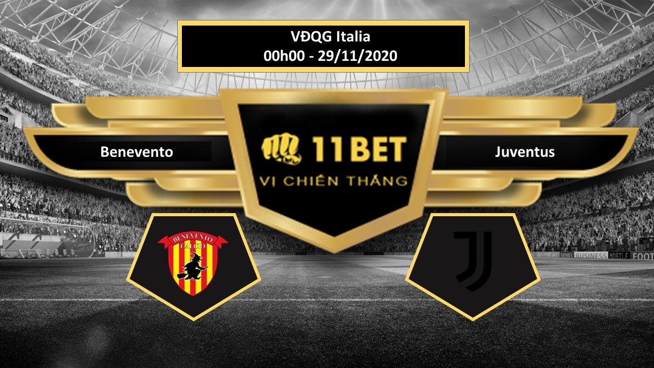 11BET Tip bóng đá Benevento vs Juventus ,  hôm nay 29/11/2020
