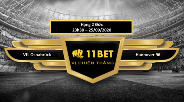 11BET Tip bóng đá VfL Osnabrück vs Hannover 96  ,  hôm nay 25/09/2020