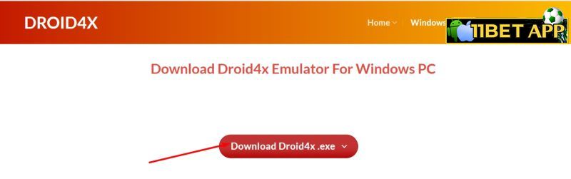 Nhấn vào file tải phần mềm Droid4X về máy tính